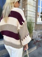 Vest Camel Bordeaux Vakken +stiksel