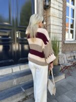 Vest Camel Bordeaux Vakken +stiksel