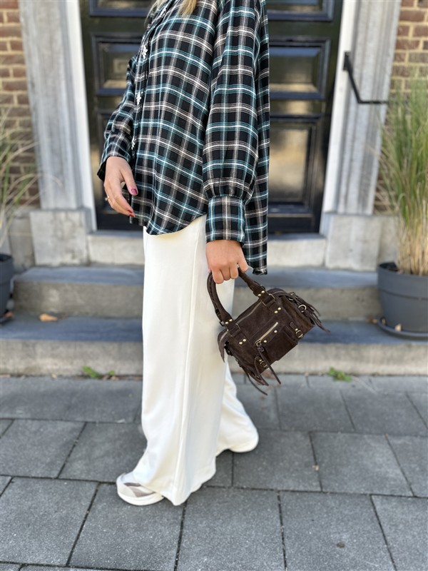 Geruiten Hemdje 9630/223 Strass Flower B