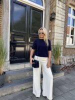 Suede Tasje Inspired Cd Halfrond Blauw