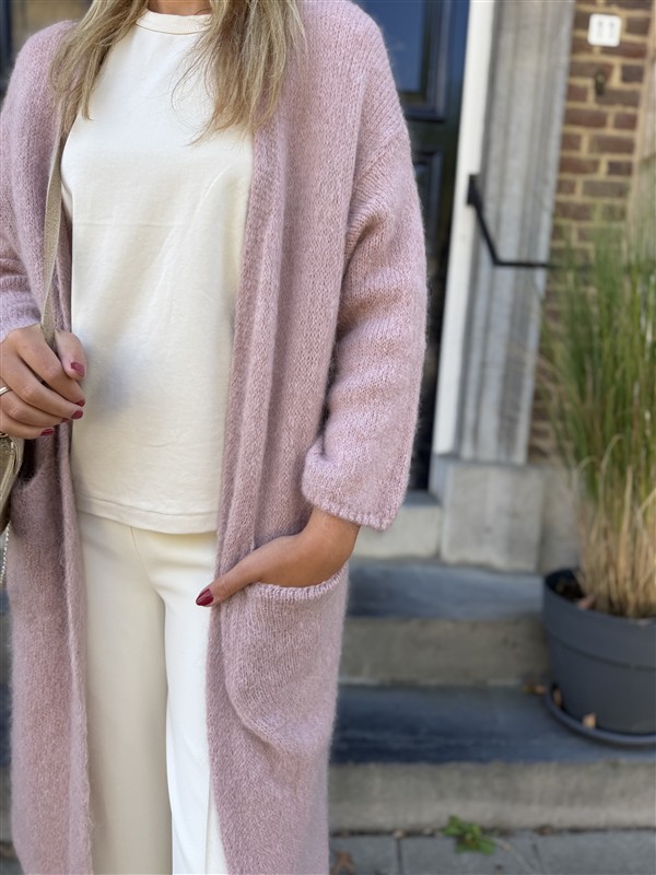 Knitvest Met Zakken 40%kidmohair