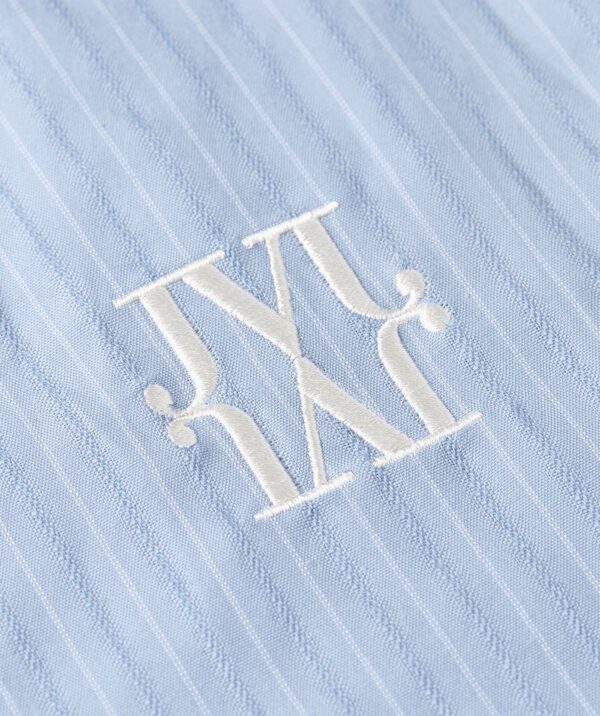 Striped Blouse Hedy Bow Powder Blue