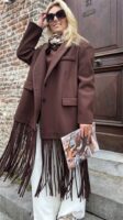 Maxi Mantel Frilles Bruin Ld3552