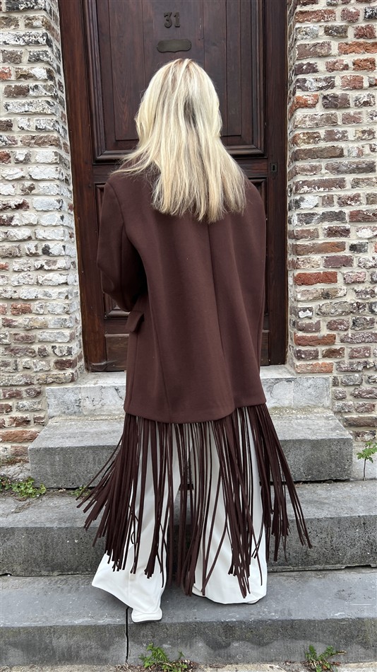 Maxi Mantel Frilles Bruin Ld3552