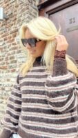 Trui Yp1821 Stripes Bruin