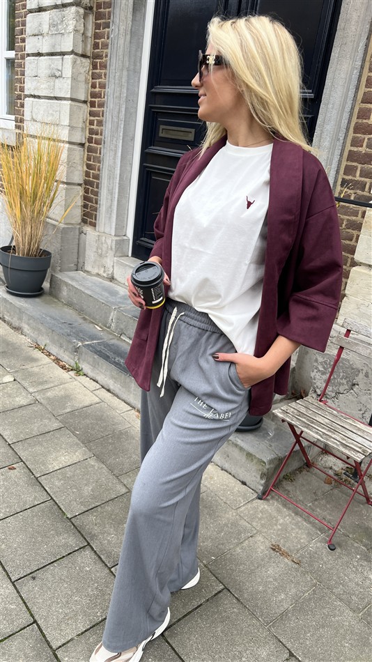 Suedine Vest Open Met Zakken Bord 23154