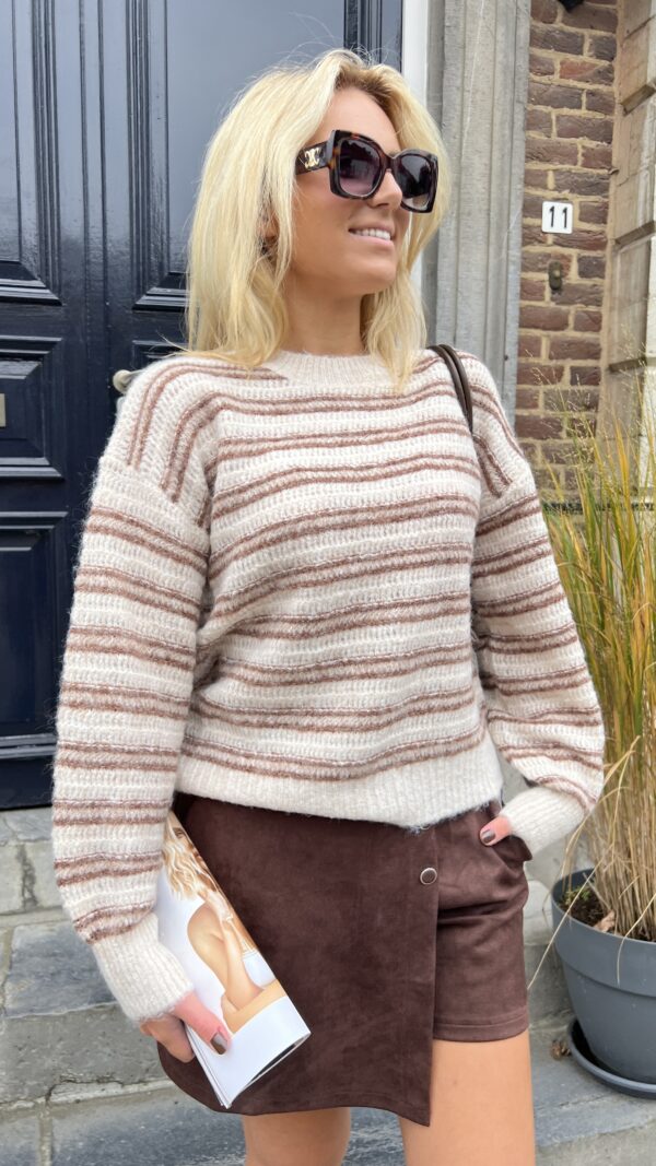 Trui Yp1821 Stripes Beige