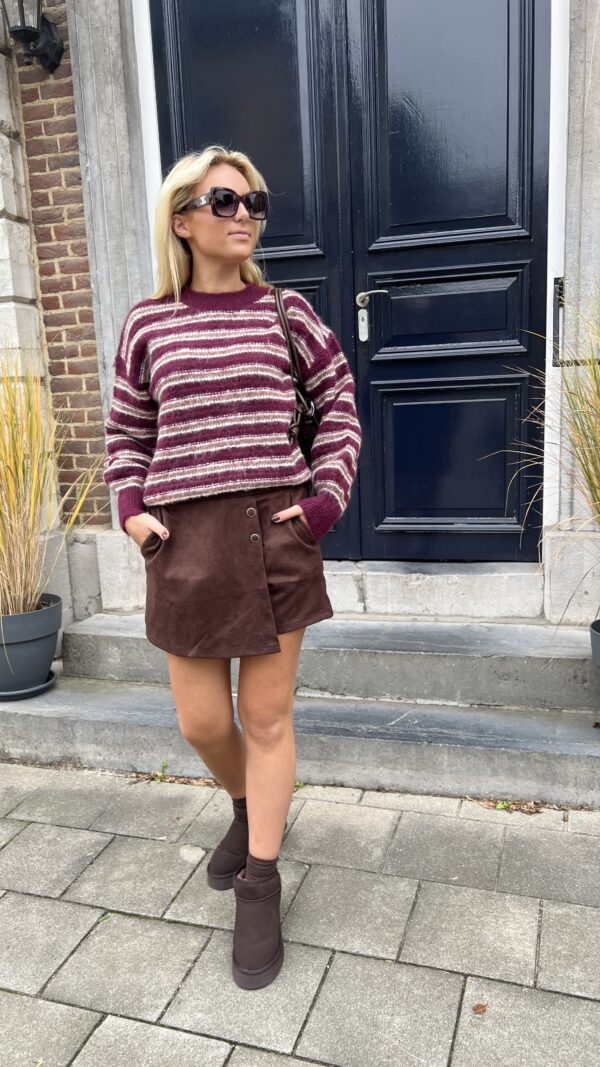 Trui Yp1821 Stripes Burgundy