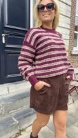 Trui Yp1821 Stripes Burgundy