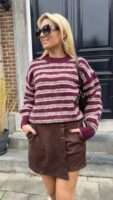 Trui Yp1821 Stripes Burgundy