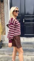 Trui Yp1821 Stripes Burgundy