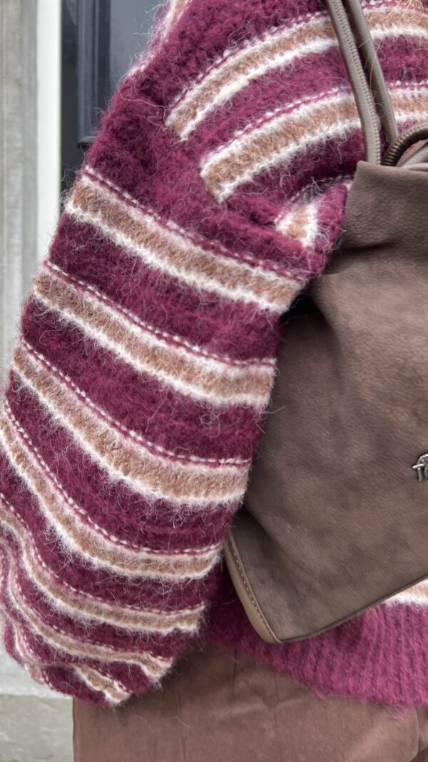 Trui Yp1821 Stripes Burgundy