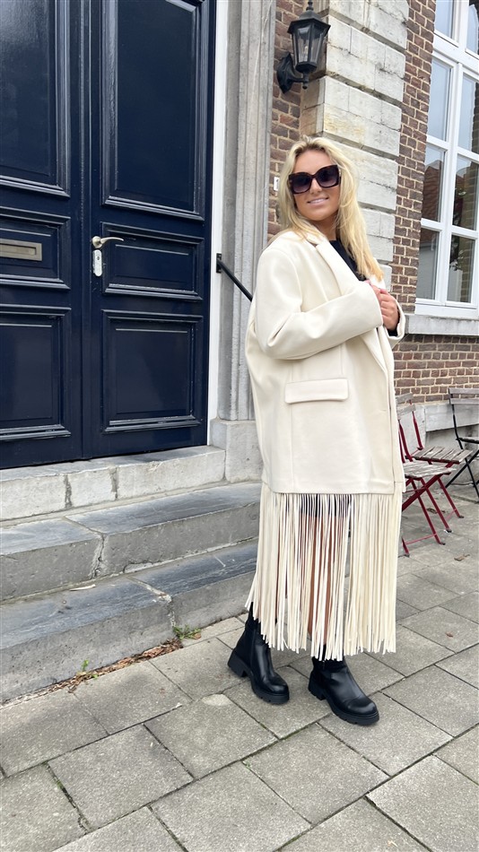 Maxi Mantel Frilles Ecru Ld3552