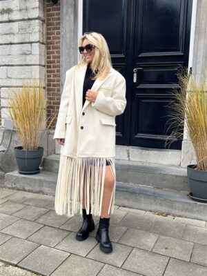 Maxi Mantel Frilles Ecru Ld3552