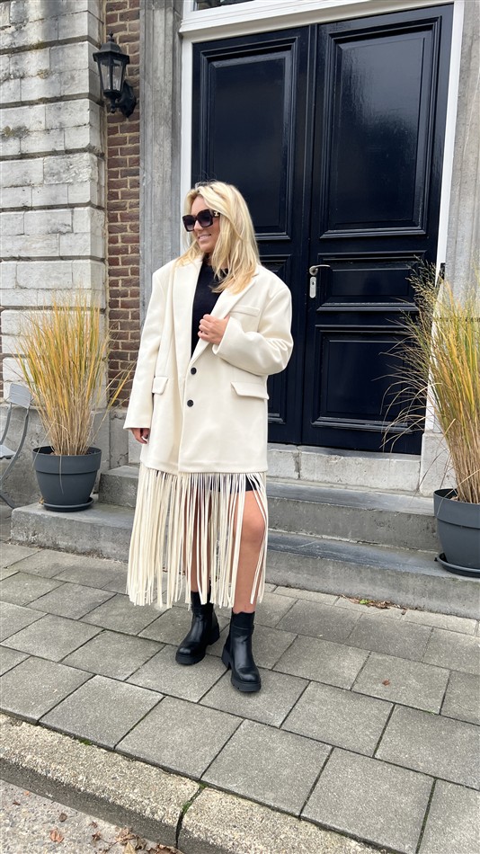 Maxi Mantel Frilles Ecru Ld3552