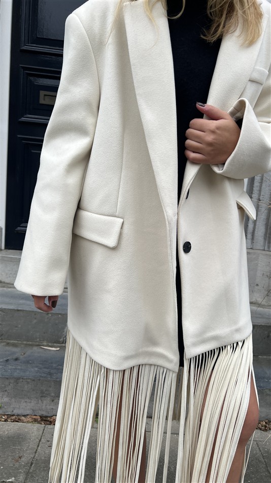 Maxi Mantel Frilles Ecru Ld3552