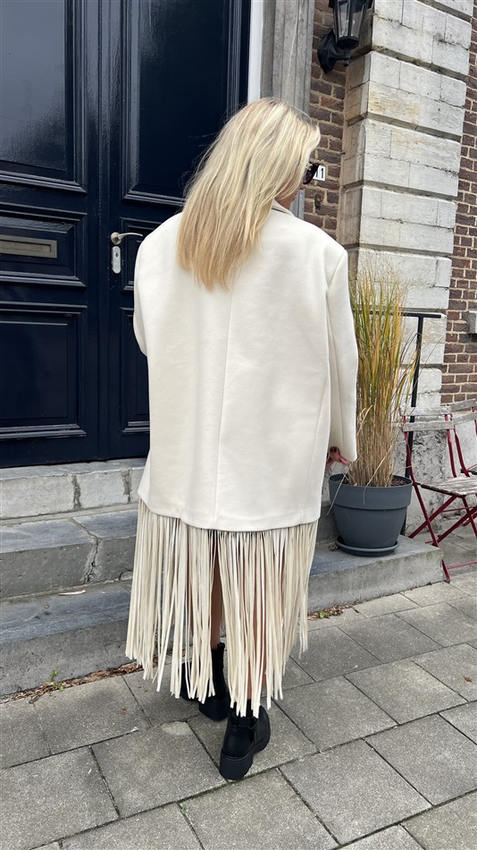 Maxi Mantel Frilles Ecru Ld3552