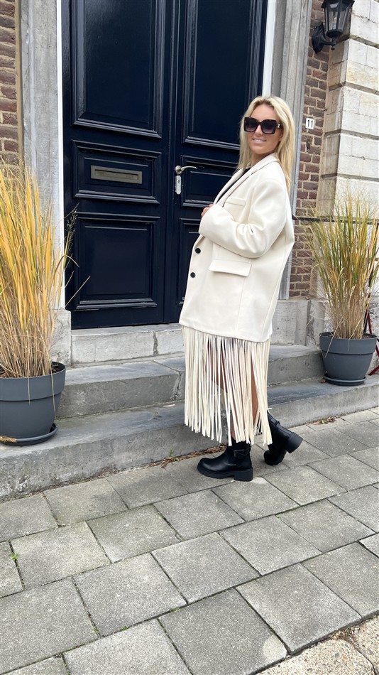 Maxi Mantel Frilles Ecru Ld3552