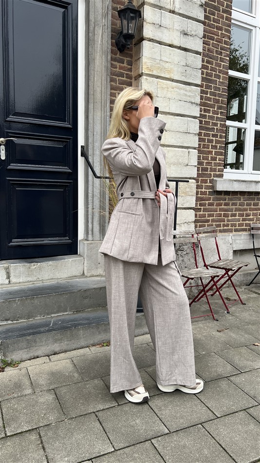 Blazer Belt Side Beige L9379