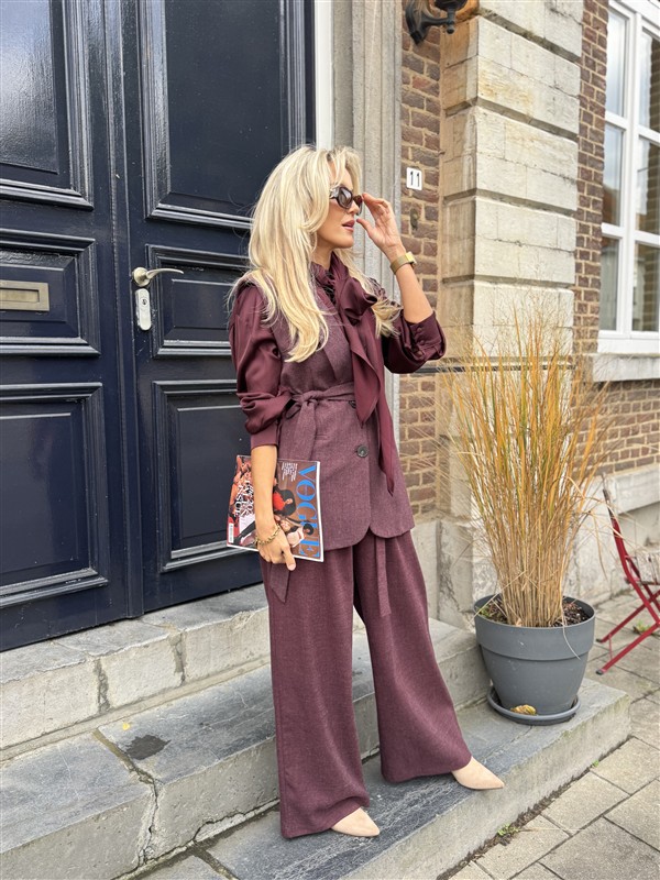 Mouwloze Gilet Bordeaux L9378