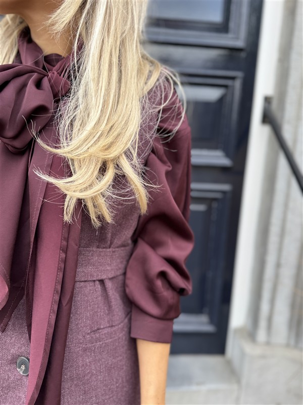 Bow Blouse Ld3497 Bordeaux