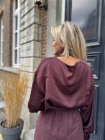 Bow Blouse Ld3497 Bordeaux