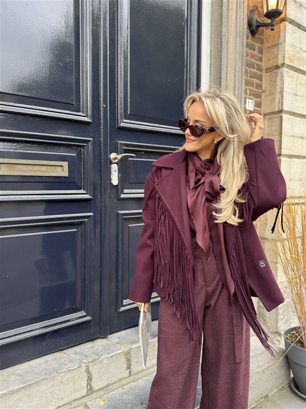 Korte Mantel Frilles Brodeaux Ld3553