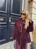 Korte Mantel Frilles Brodeaux Ld3553