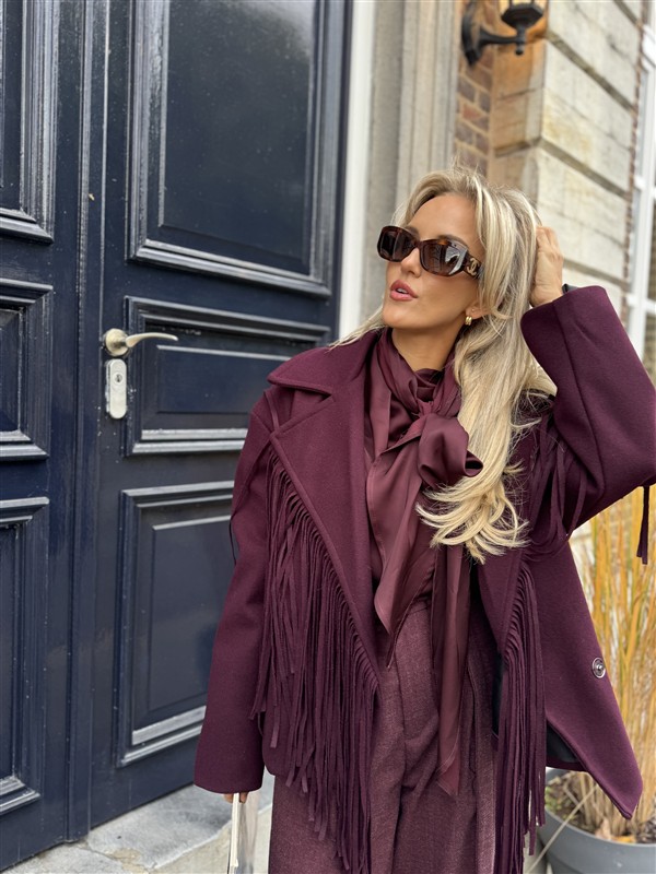 Korte Mantel Frilles Brodeaux Ld3553