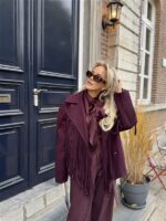 Korte Mantel Frilles Brodeaux Ld3553