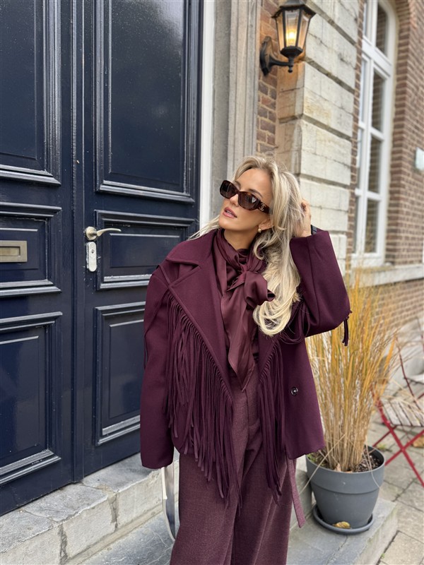 Korte Mantel Frilles Brodeaux Ld3553