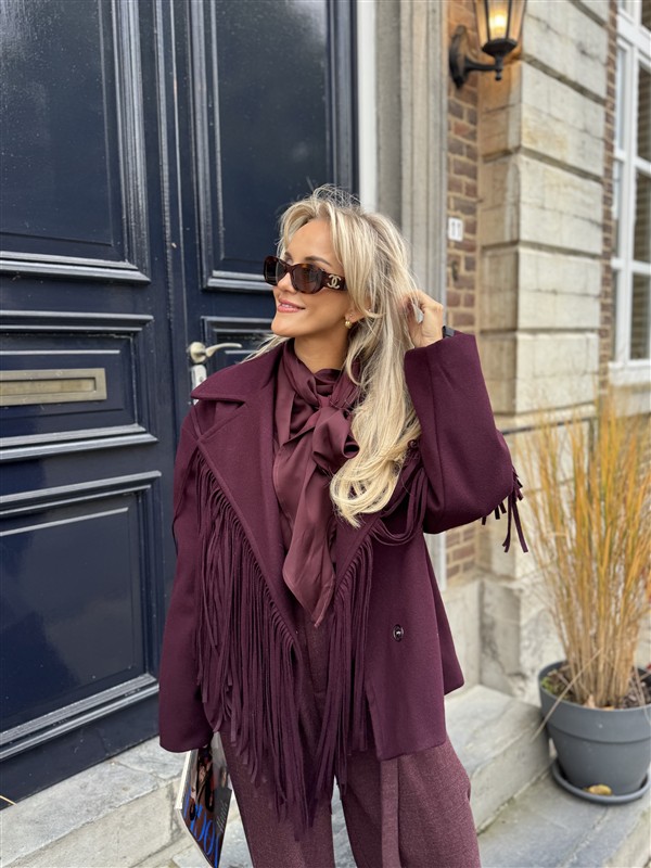 Korte Mantel Frilles Brodeaux Ld3553