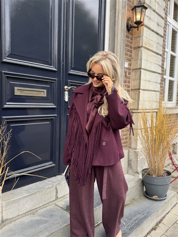 Korte Mantel Frilles Brodeaux Ld3553