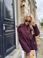 Korte Mantel Frilles Brodeaux Ld3553