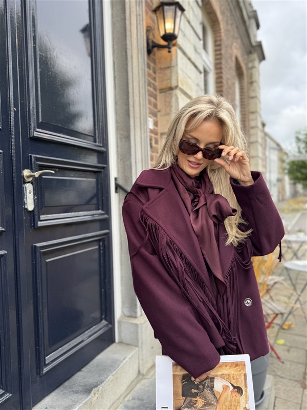 Korte Mantel Frilles Brodeaux Ld3553