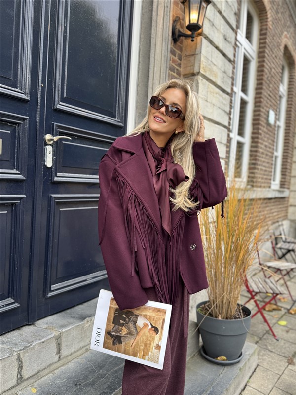 Korte Mantel Frilles Brodeaux Ld3553