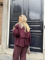 Korte Mantel Frilles Brodeaux Ld3553