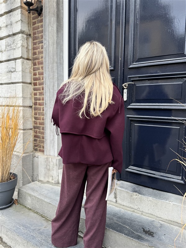 Korte Mantel Frilles Brodeaux Ld3553