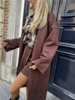 Mantel Suedine Bruin 24385