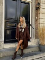 Mantel Suedine Bruin 24385