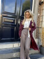 Mantel Suedine Bordeaux 24385