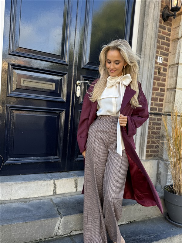 Mantel Suedine Bordeaux 24385