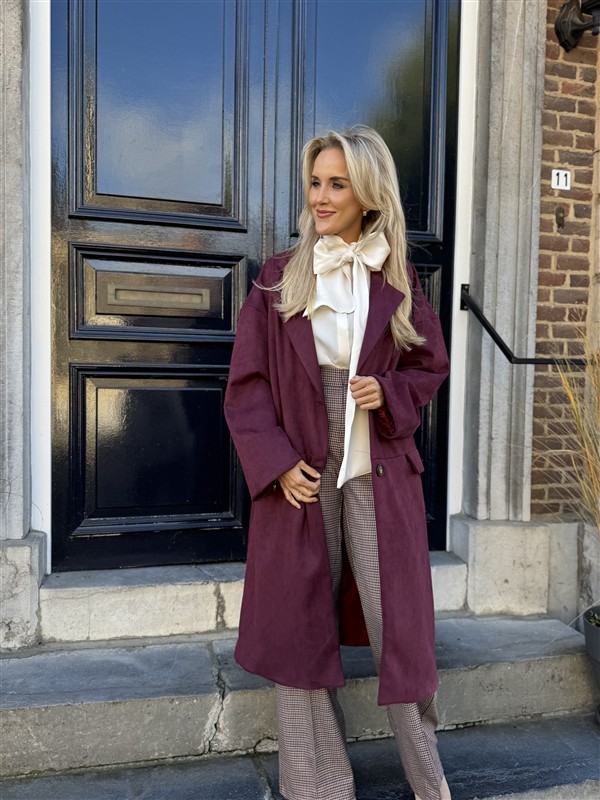 Mantel Suedine Bordeaux 24385