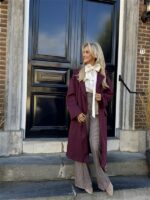 Mantel Suedine Bordeaux 24385