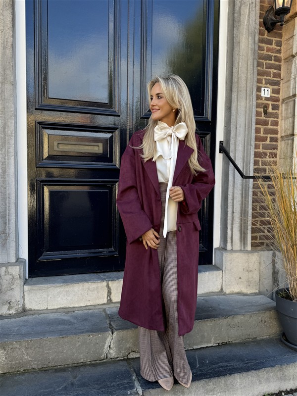 Mantel Suedine Bordeaux 24385