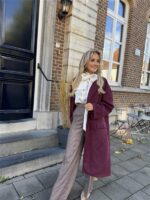 Carreaux Pantalon Ld3526 Burgundy