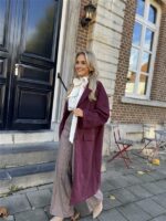 Mantel Suedine Bordeaux 24385