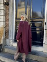 Mantel Suedine Bordeaux 24385