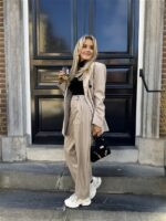 Barrelfit Lederlook Broek Taupe 7222-P8