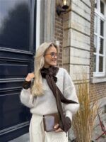 Knit V-Hals 80% Kidmohair 3011